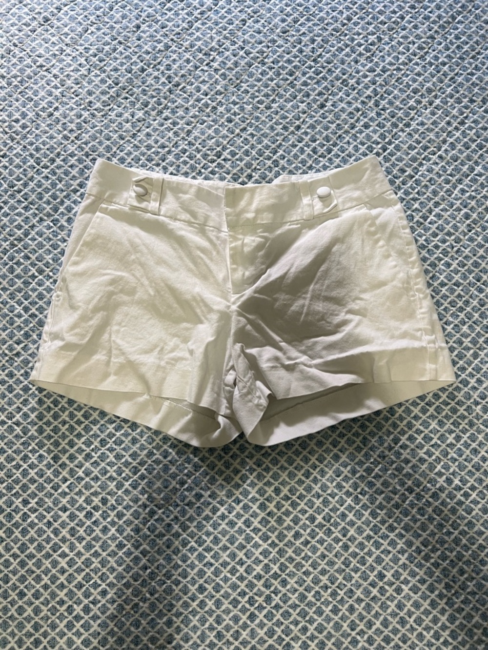 Banana Republic White Linen-Blend Shorts